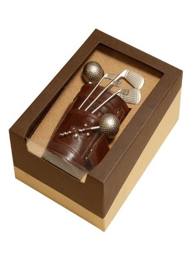 Lavanaya Silver -Steel Golf Bar Tool Set with Leather Finish Bag & Attractive Box - Image 1